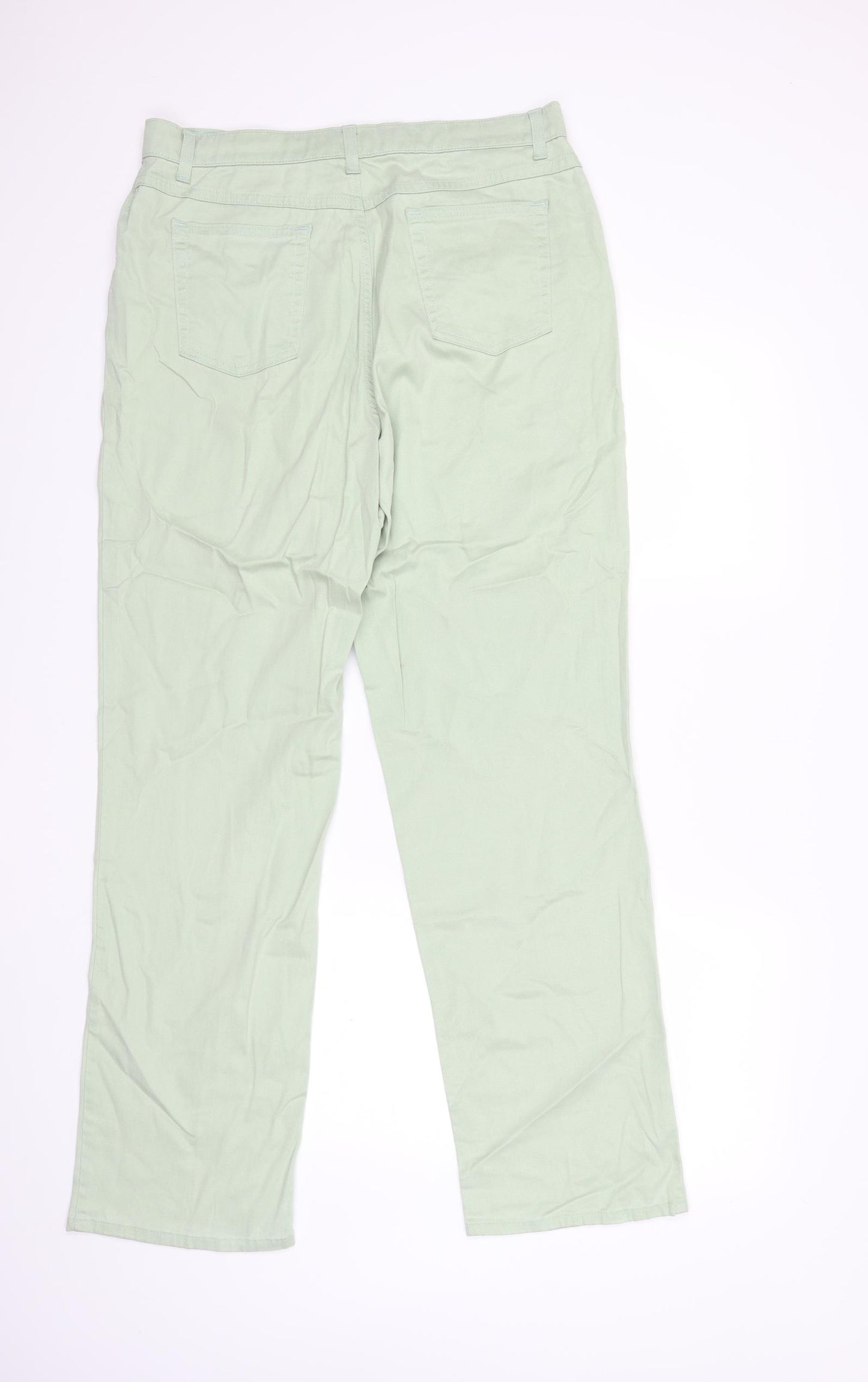 Marks and Spencer Womens Green  Denim Tapered Jeans Size 16 L32 in