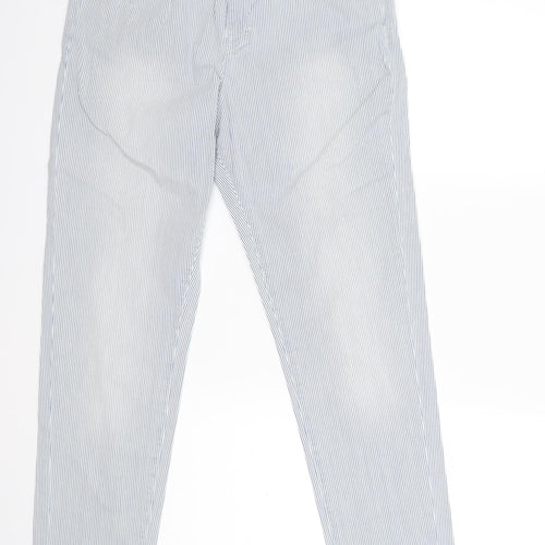 Per Una Womens Blue Striped  Snow Pants Trousers Size 12 L28 in