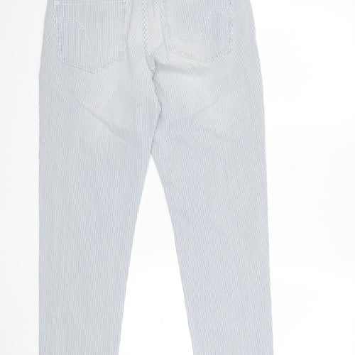 Per Una Womens Blue Striped  Snow Pants Trousers Size 12 L28 in