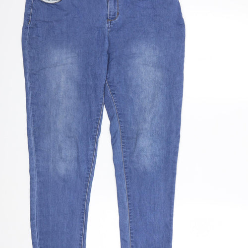 Peacocks Womens Blue  Denim Skinny Jeans Size 14 L29 in