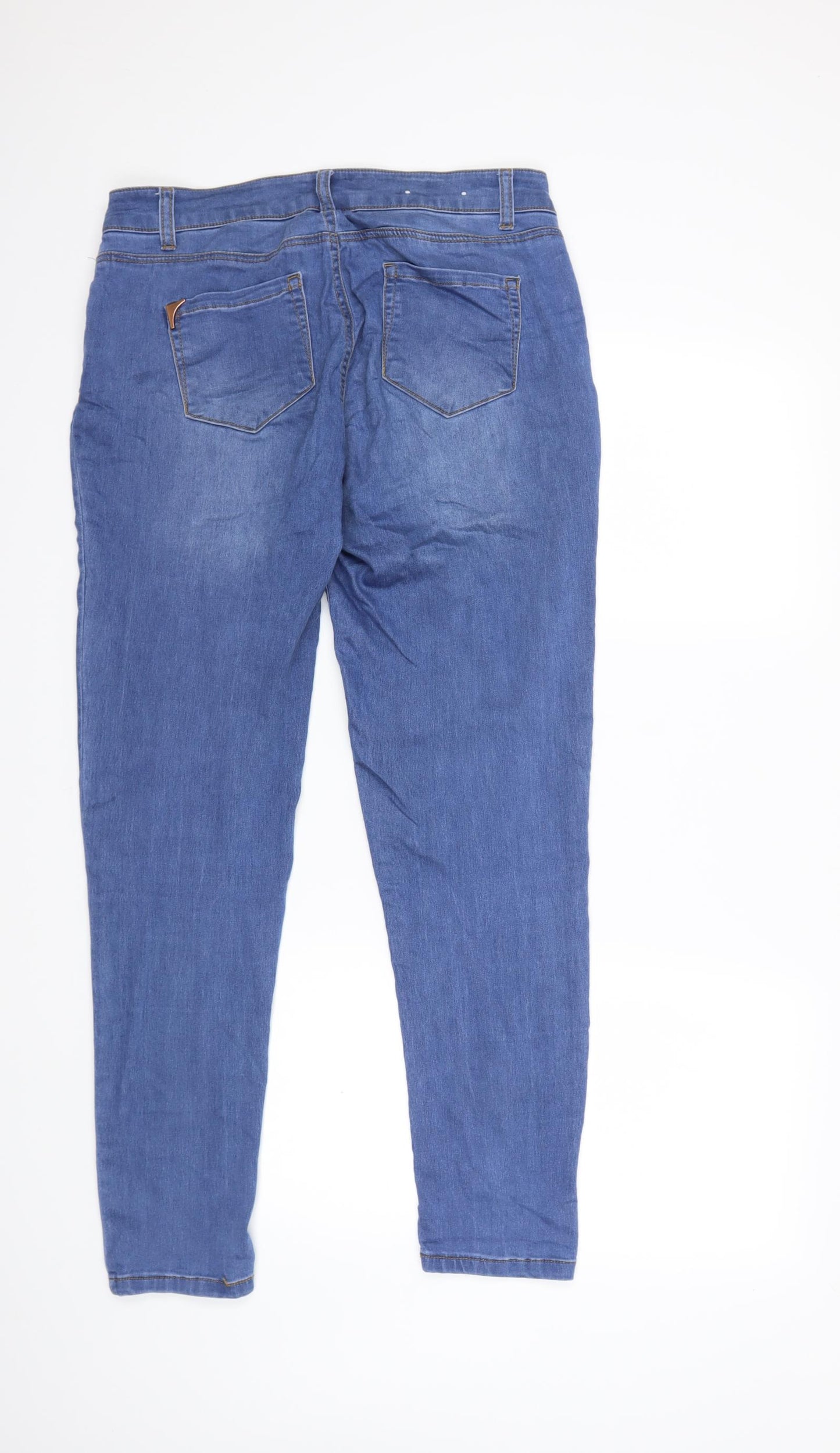 Peacocks Womens Blue  Denim Skinny Jeans Size 14 L29 in