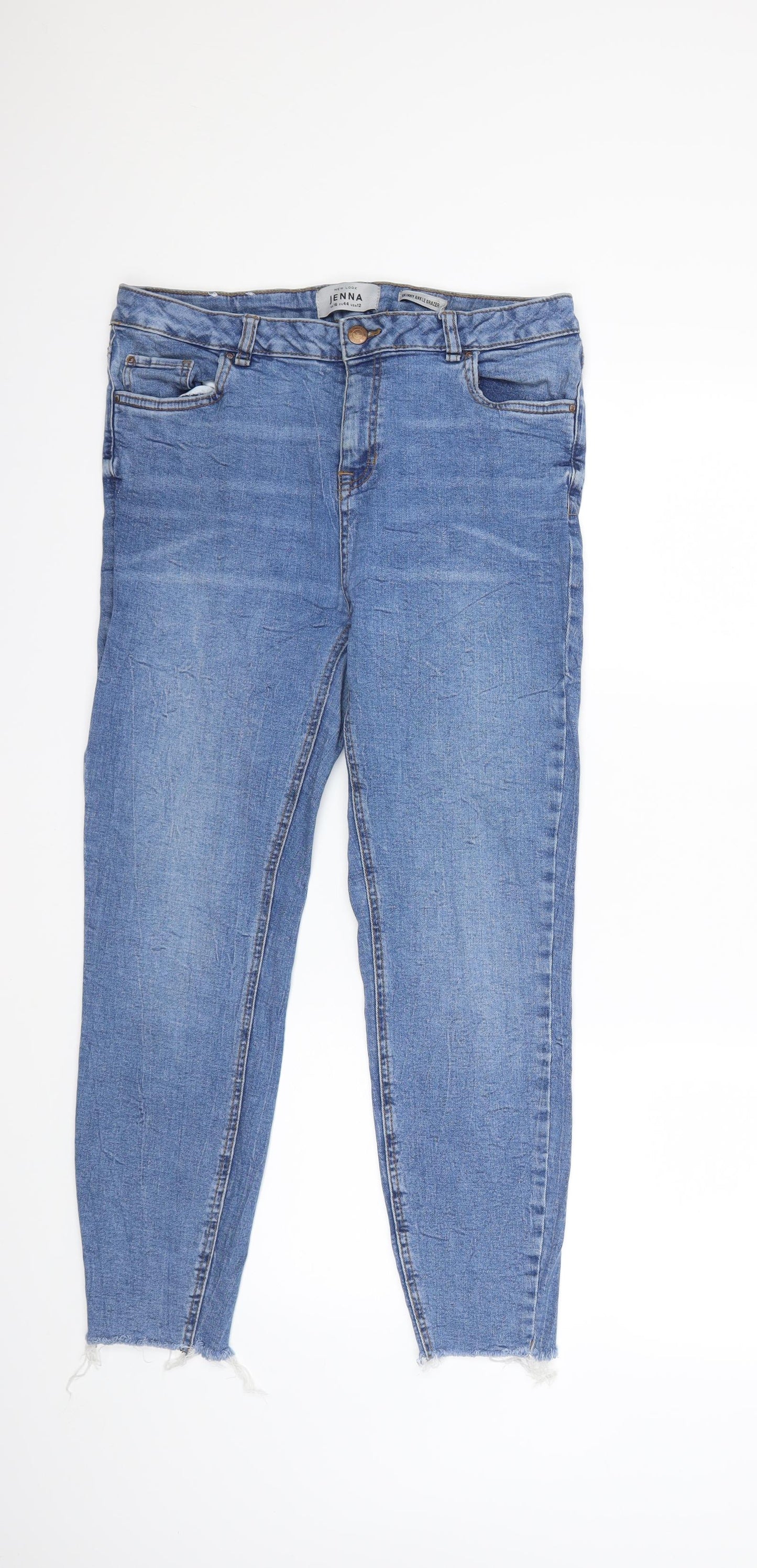 New Look Womens Blue  Denim Skinny Jeans Size 16 L25 in - winnie the pooh