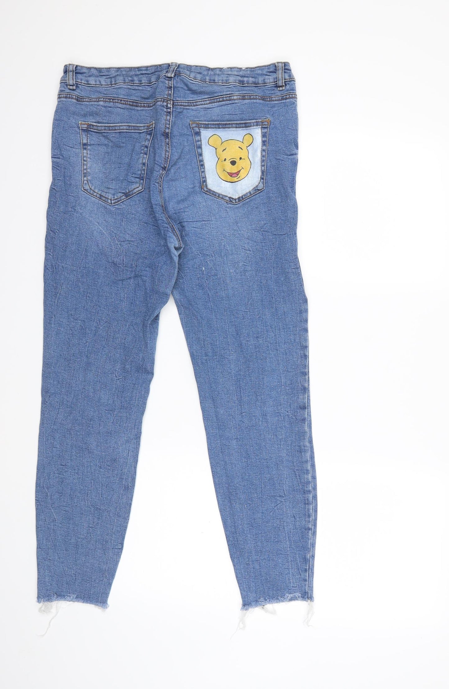 New Look Womens Blue  Denim Skinny Jeans Size 16 L25 in - winnie the pooh