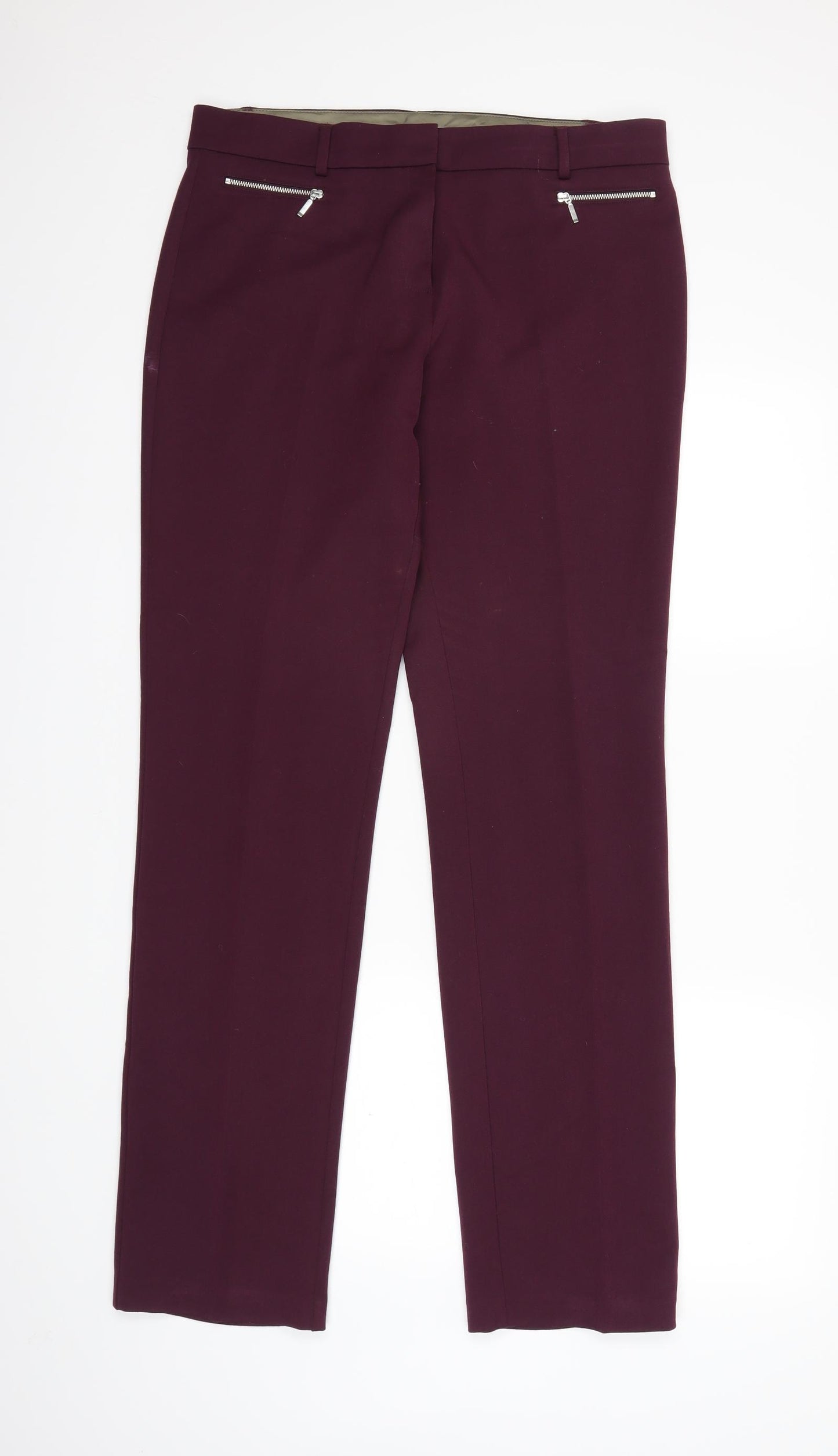 Marks and Spencer Womens Red   Trousers  Size 14 L31 in