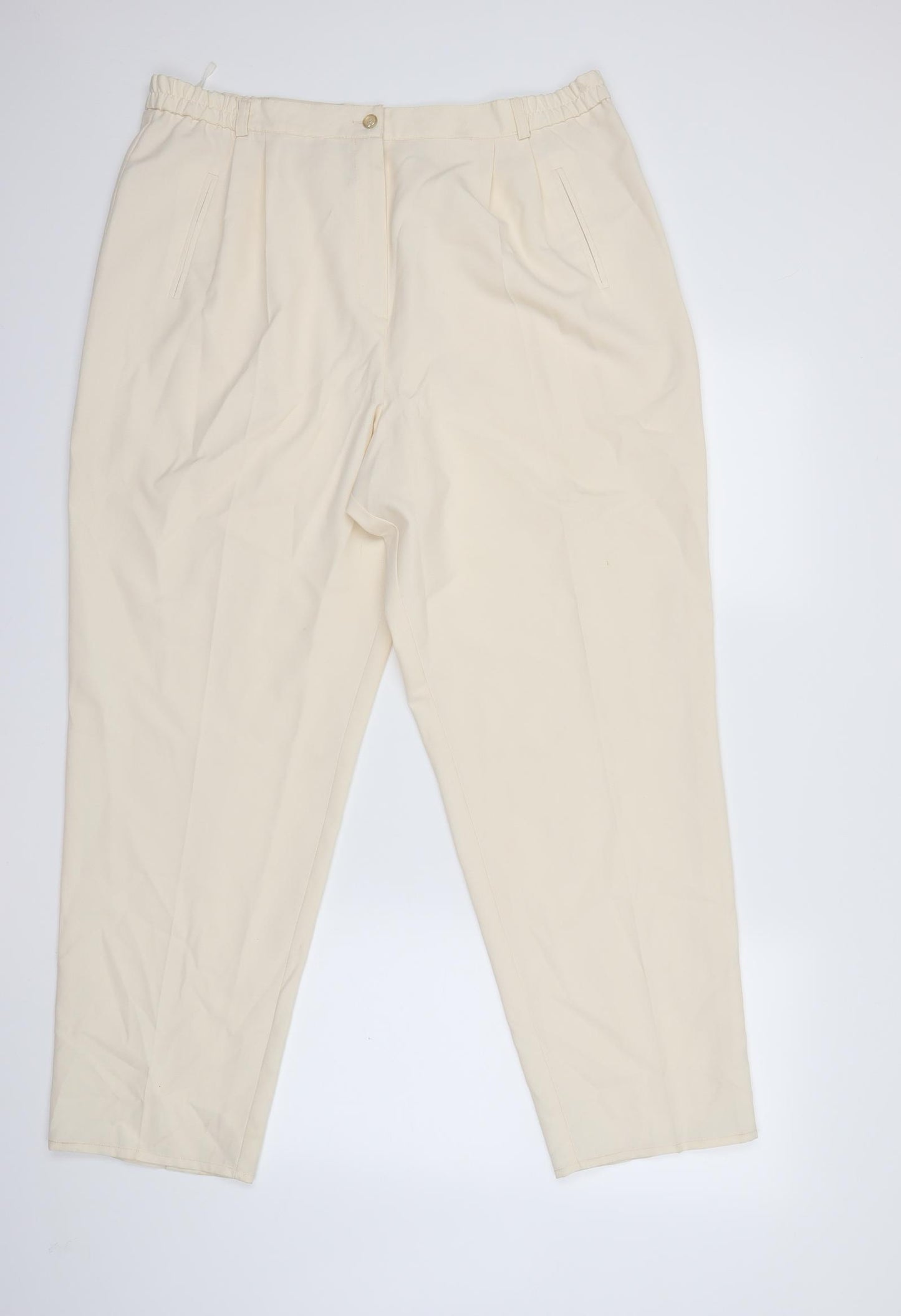 Preworn Womens Beige   Trousers  Size 22 L28 in
