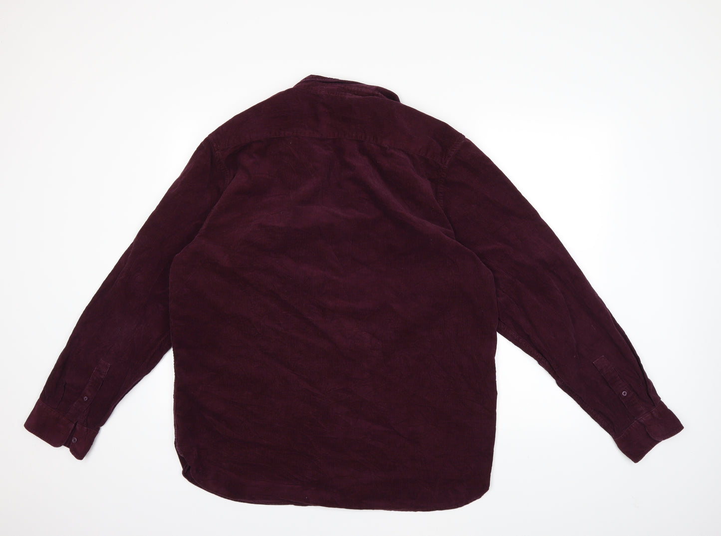 Primark Mens Purple  Corduroy  Button-Up Size 2XL