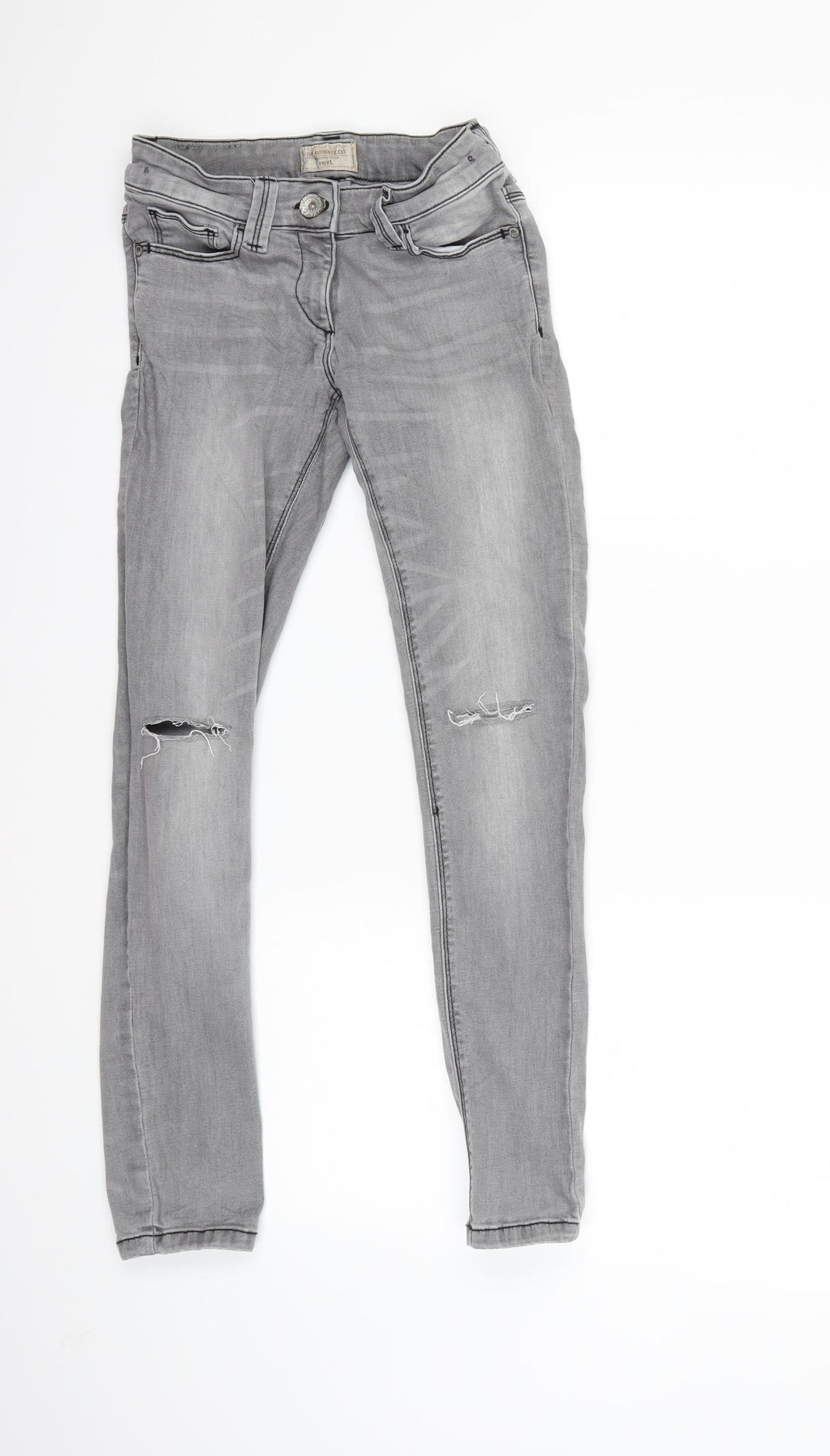 NEXT Girls Grey  Denim Skinny Jeans Size 10 Years