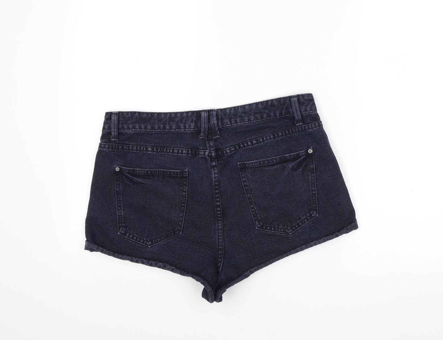 New Look Womens Blue  Denim Hot Pants Shorts Size 14
