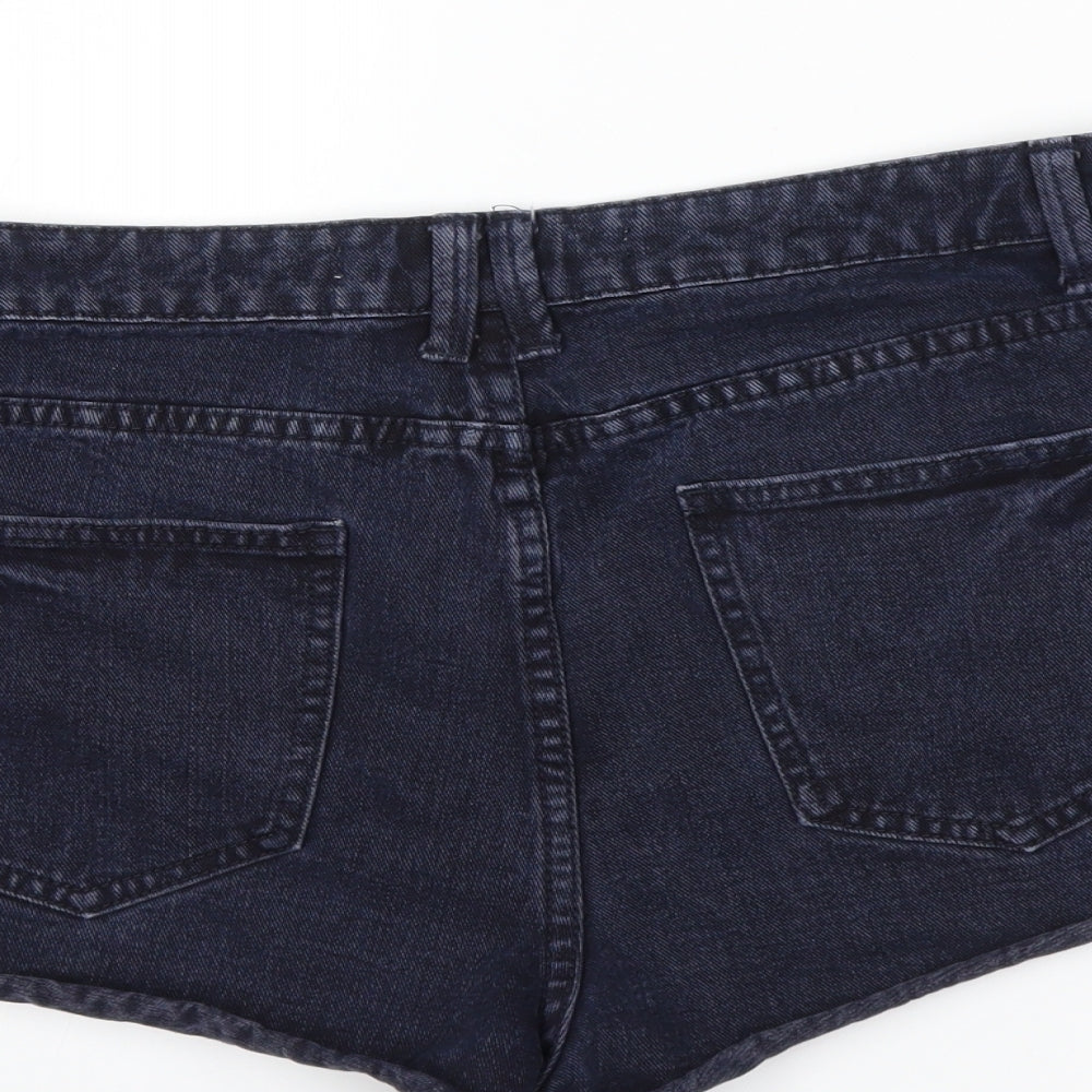 New Look Womens Blue  Denim Hot Pants Shorts Size 14