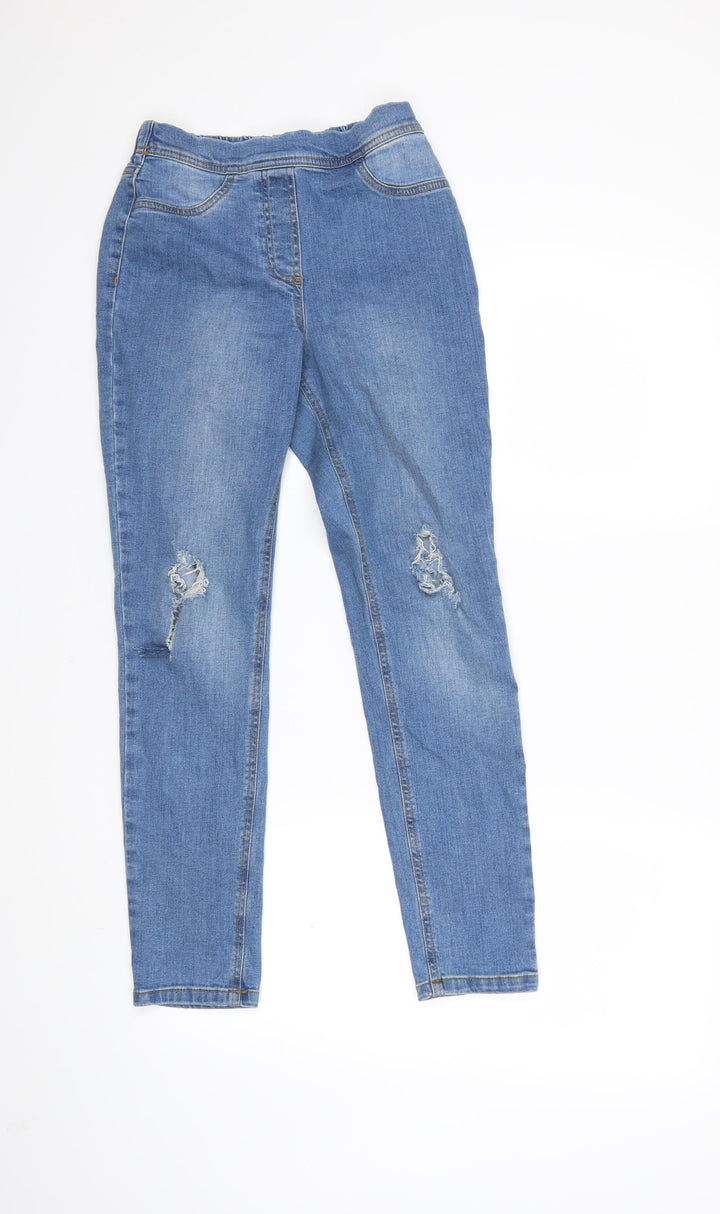 Preworn Womens Blue  Denim Jegging Jeans Size 26 in L26 in