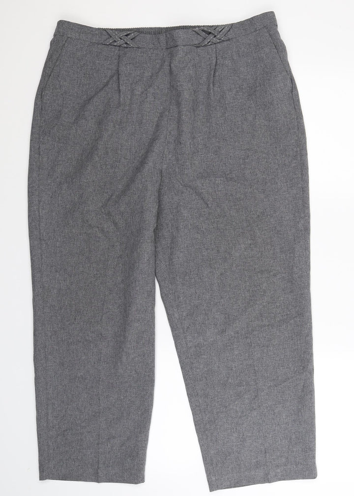 BM Womens Grey Trousers Size 18 L25 in