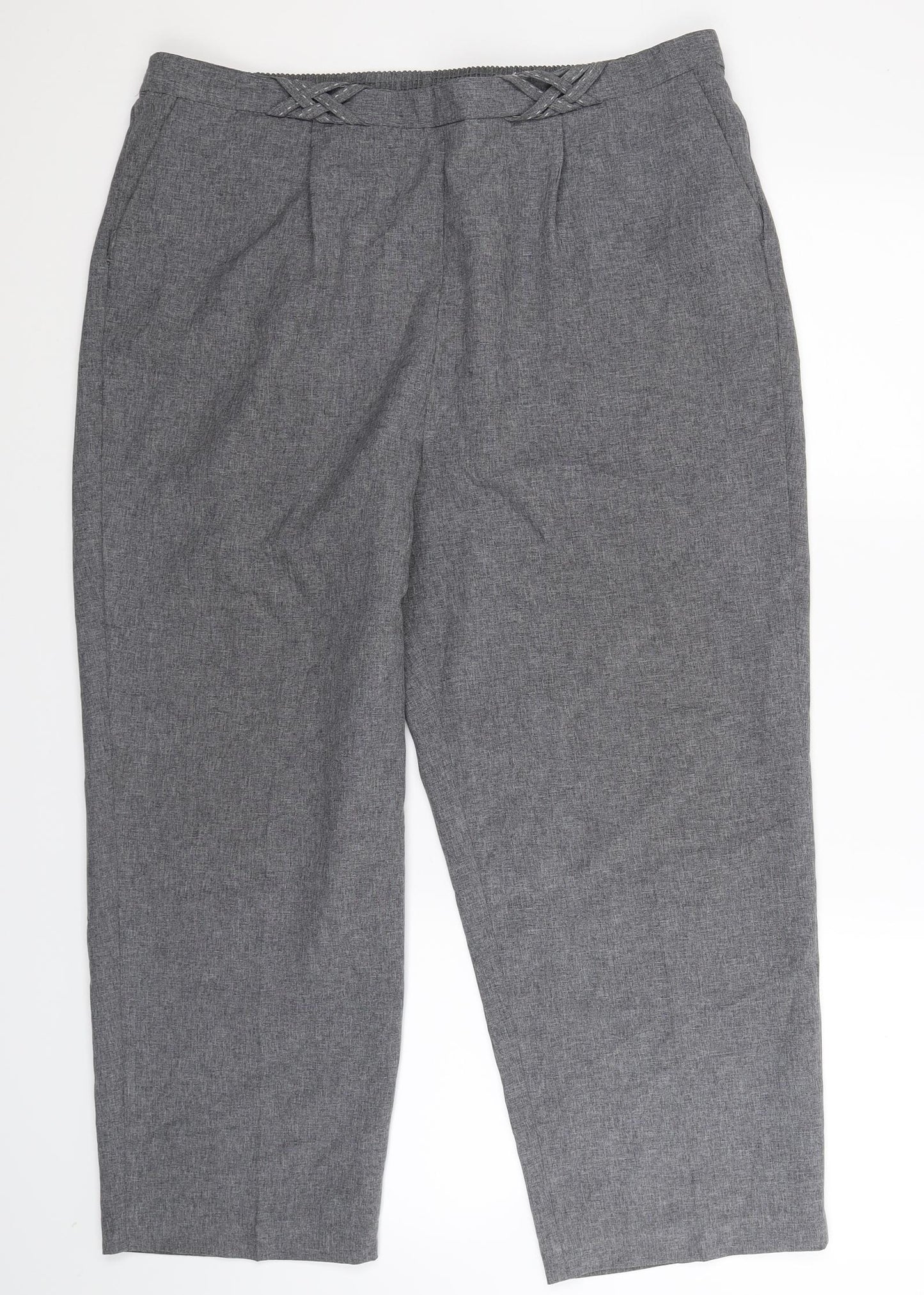 BM Womens Grey   Trousers  Size 18 L25 in