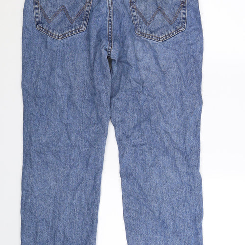 Wrangler Mens Blue  Denim Straight Jeans Size 36 L30 in