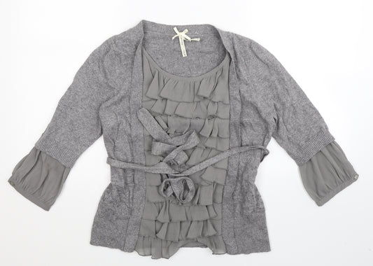 Front view of Next women’s grey jumper, size UK 14