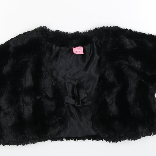 Adams Girls Black   Jacket  Size 7 Years