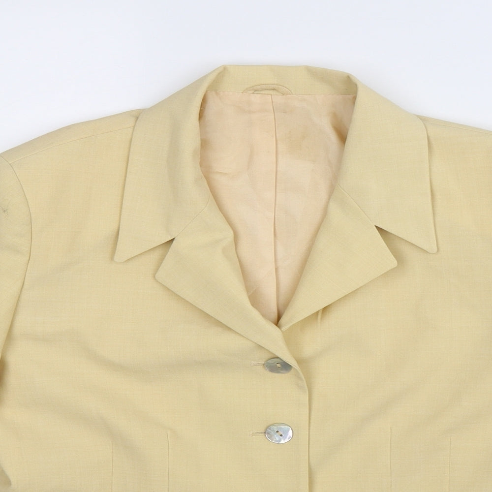 Preworn Womens Beige   Jacket Suit Jacket Size 16