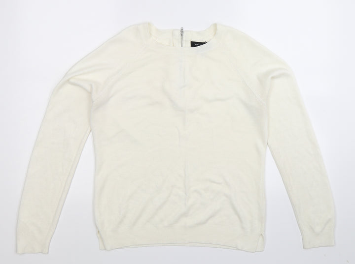 Atmosphere Womens White  Knit Pullover Jumper Size 10