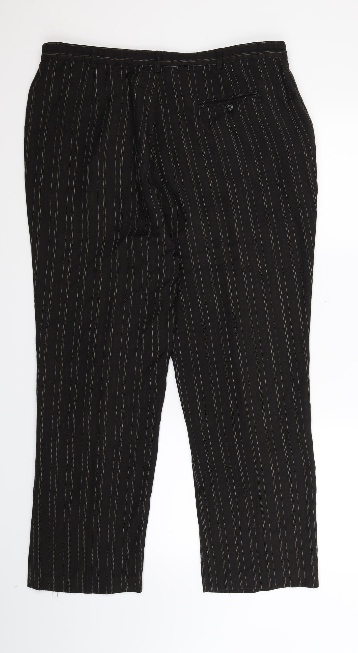 Alice Collins Womens Black Striped  Trousers  Size 34 in L27 in