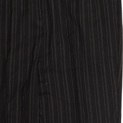 Alice Collins Womens Black Striped  Trousers  Size 34 in L27 in
