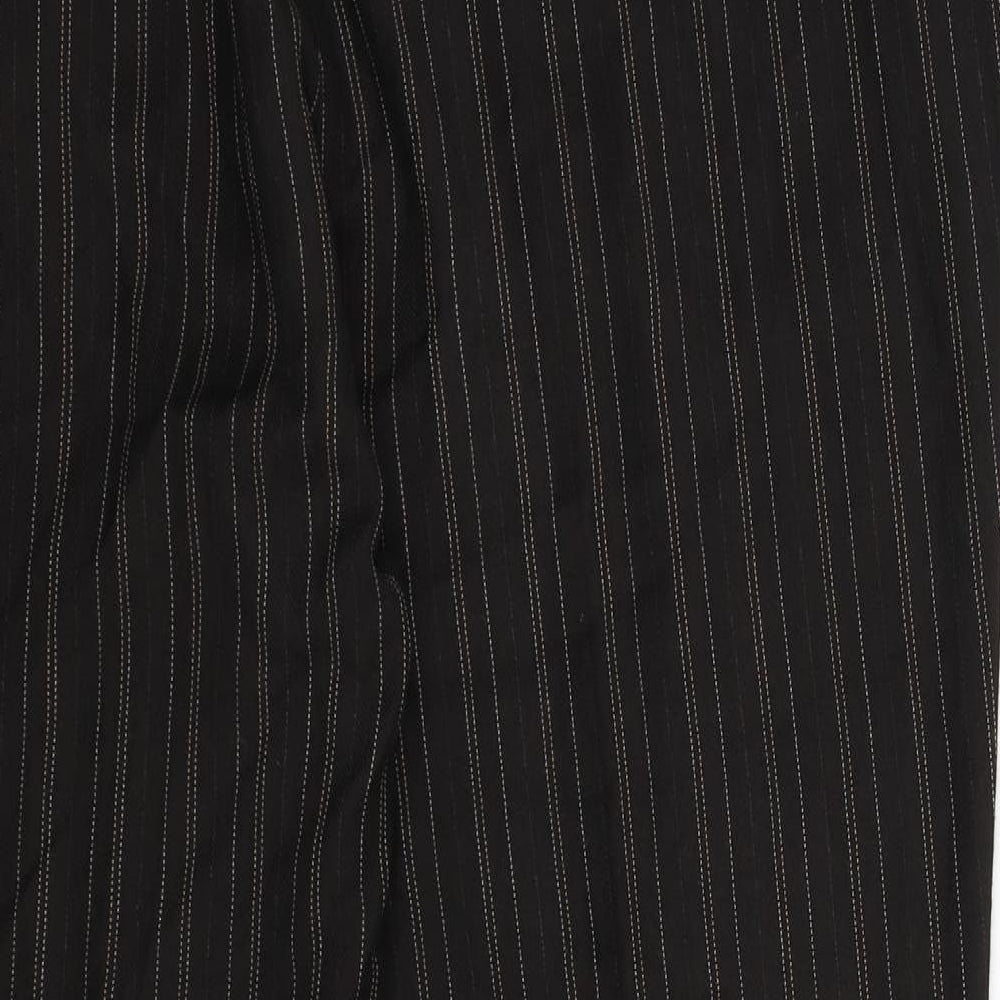 Alice Collins Womens Black Striped  Trousers  Size 34 in L27 in