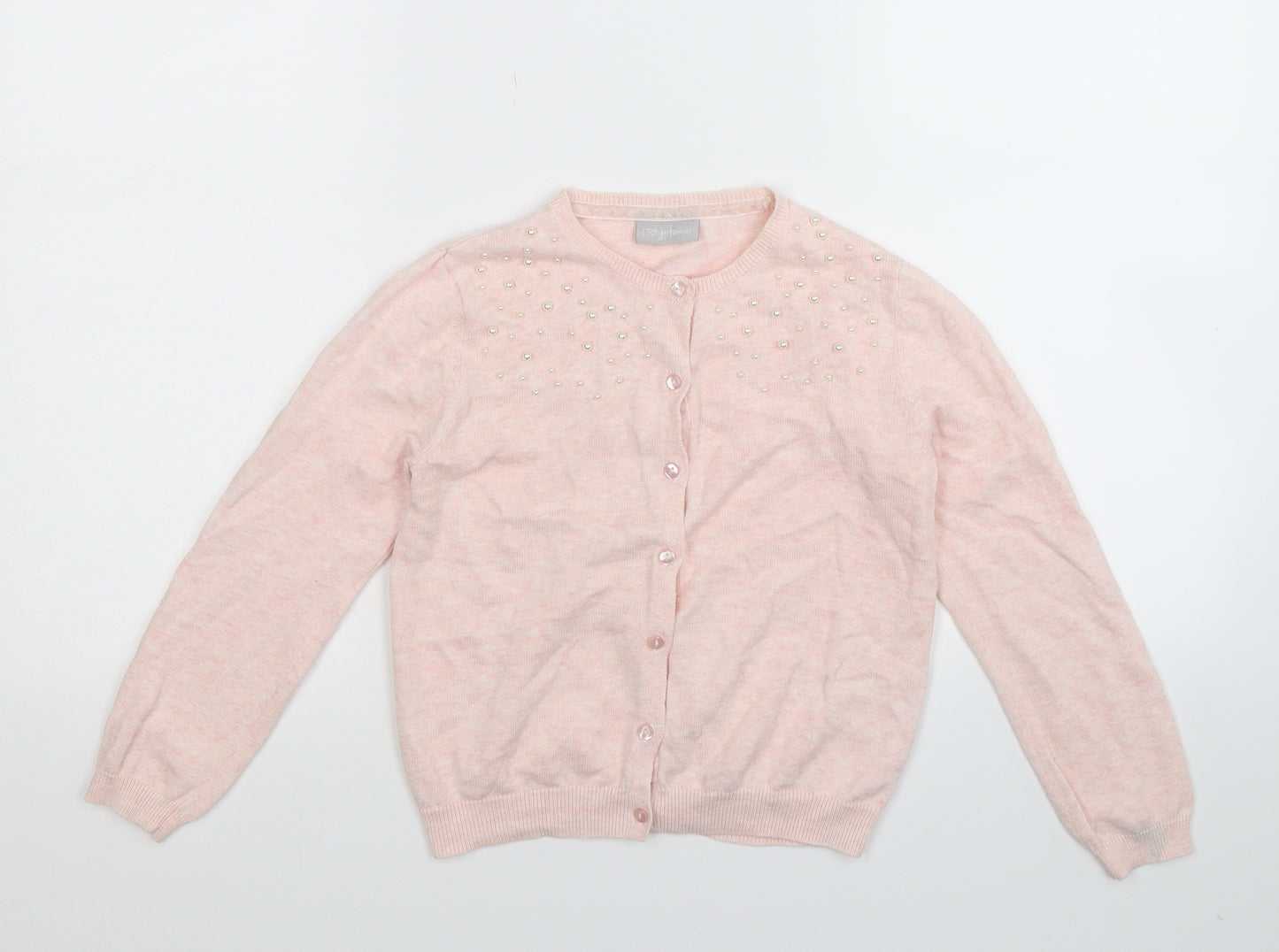 Matalan Girls Pink  Knit Cardigan Jumper Size 9 Years