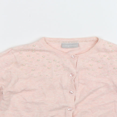 Matalan Girls Pink  Knit Cardigan Jumper Size 9 Years