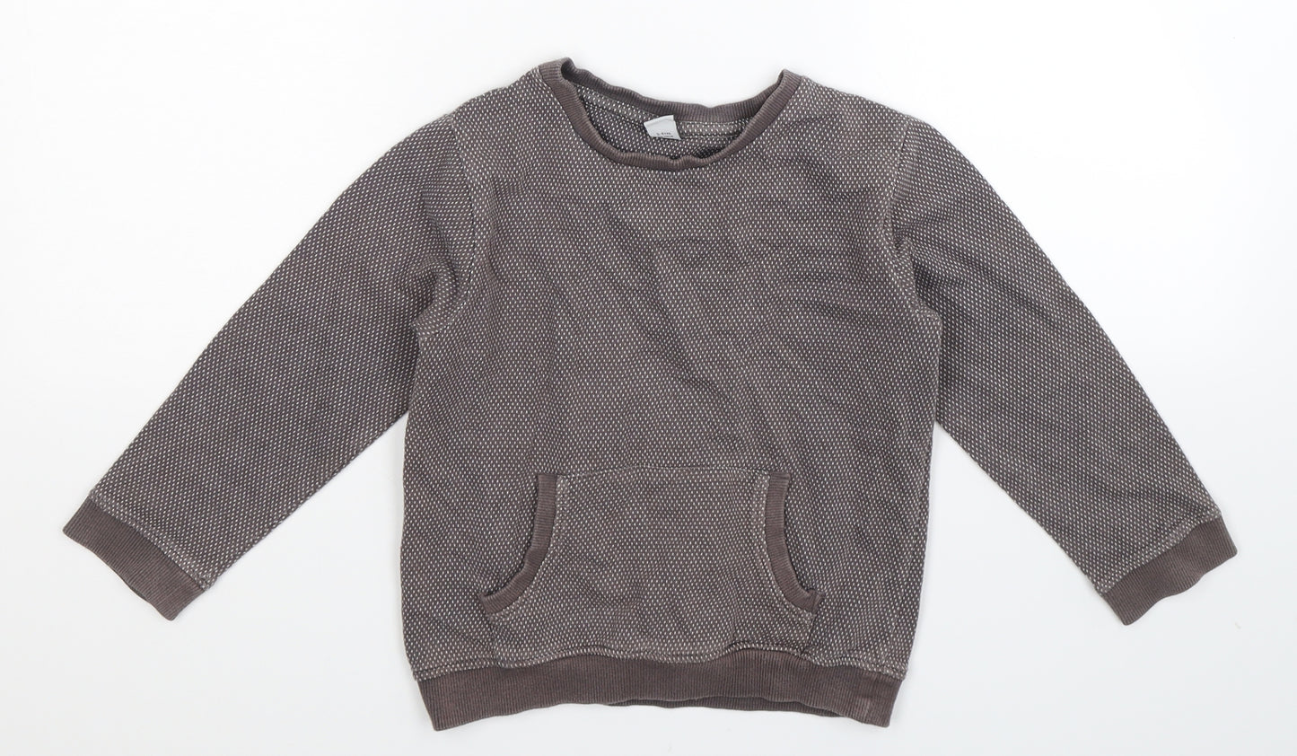 TU Boys Grey Spotted  Pullover Sweatshirt Size 5-6 Years