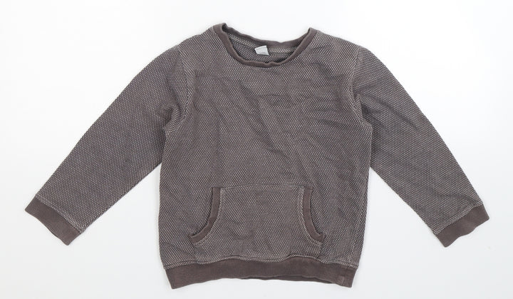 TU Boys Grey Spotted  Pullover Sweatshirt Size 5-6 Years