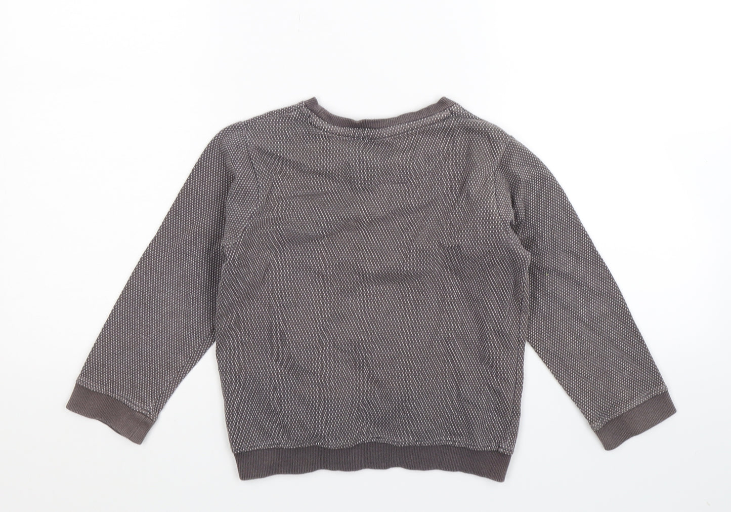 TU Boys Grey Spotted  Pullover Sweatshirt Size 5-6 Years