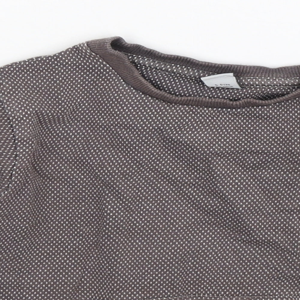 TU Boys Grey Spotted  Pullover Sweatshirt Size 5-6 Years