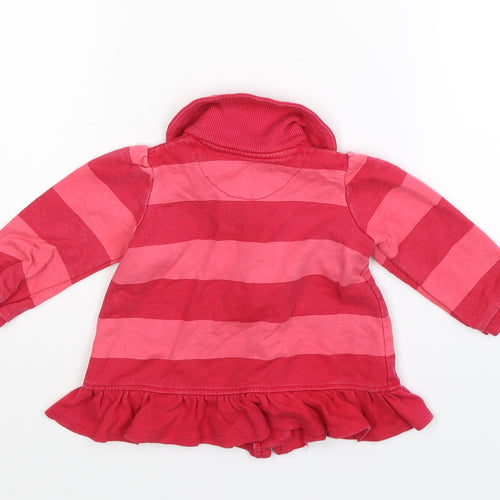 George Girls Pink Striped  Jacket  Size 6-9 Months