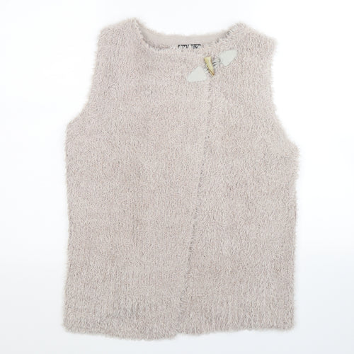 Viz A Viz Womens Grey  Knit Vest Jumper Size 14