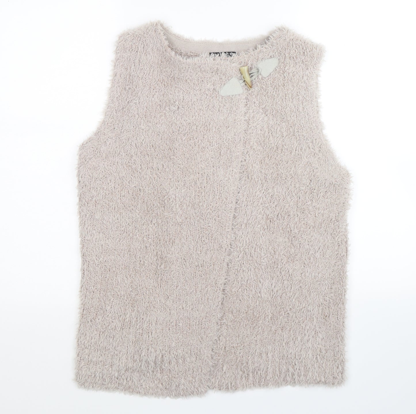 Viz A Viz Womens Grey  Knit Vest Jumper Size 14