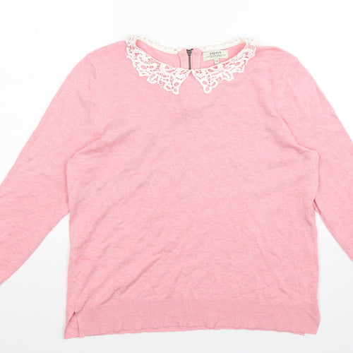 Papaya Womens Pink  Knit Pullover Jumper Size 10
