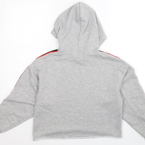 Bershka Womens Grey   Pullover Hoodie Size S  - Cropped