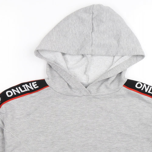 Bershka Womens Grey   Pullover Hoodie Size S  - Cropped