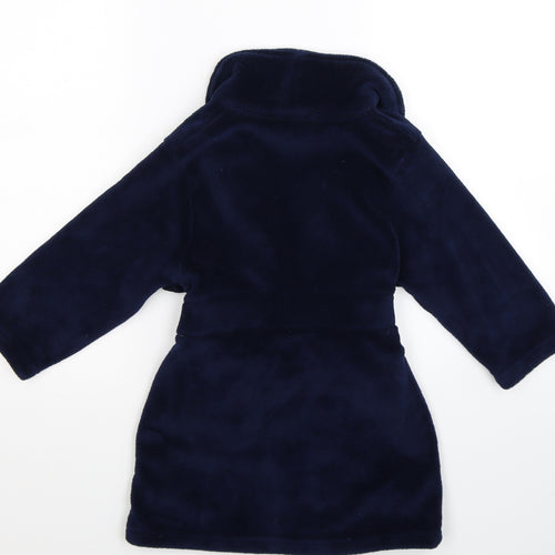 Dunnes Stores Boys Blue Solid Fleece  Robe Size 3-4 Years