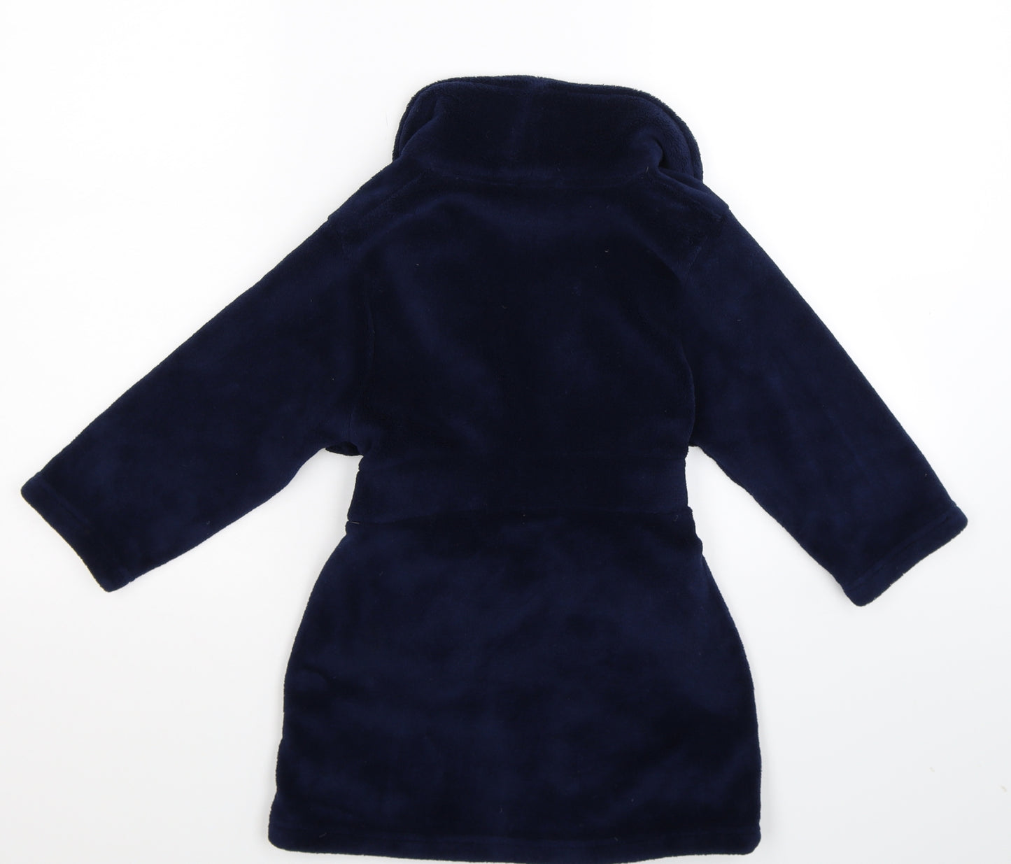 Dunnes Stores Boys Blue Solid Fleece  Robe Size 3-4 Years