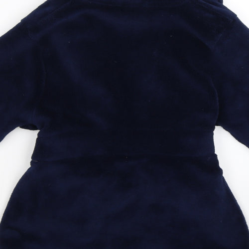 Dunnes Stores Boys Blue Solid Fleece  Robe Size 3-4 Years