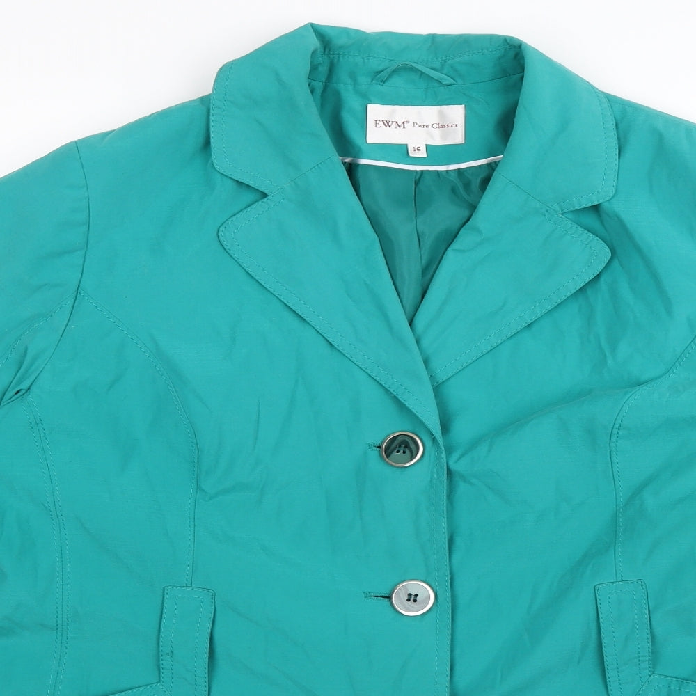 EWM Womens Green   Jacket Coat Size 16