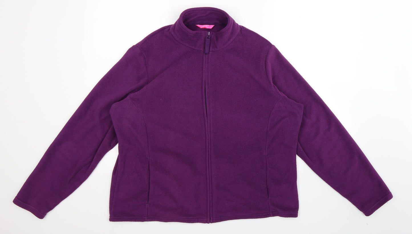 Marks and Spencer Womens Purple  Fleece Jacket  Size 20