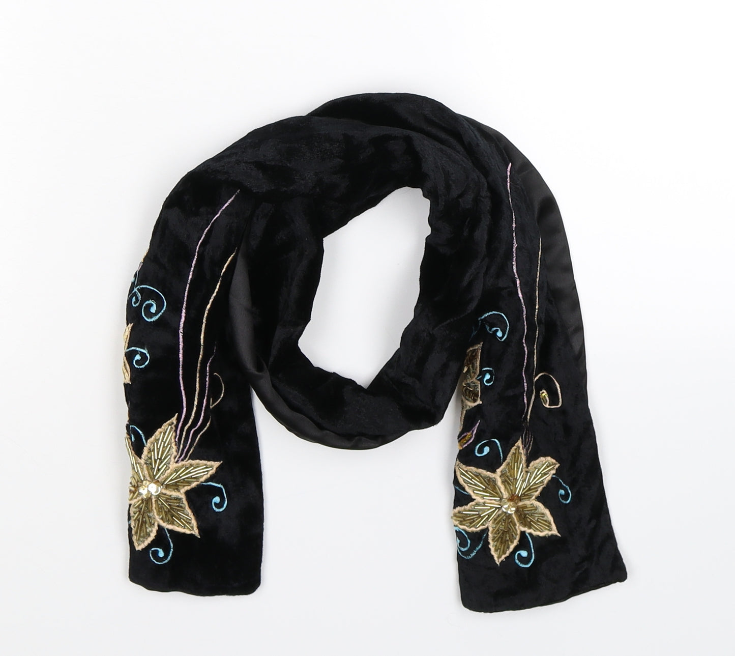 Preworn Womens Black    Scarf