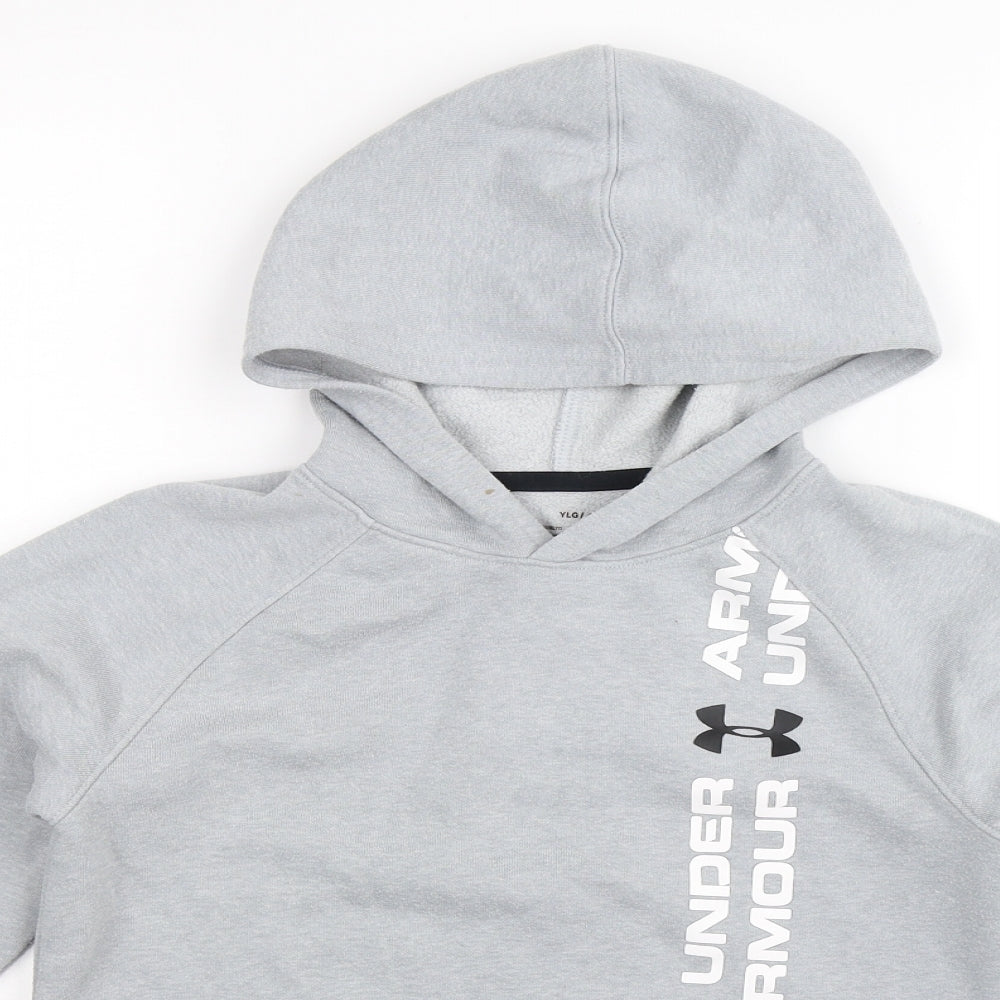 Under armour Boys Grey   Pullover Hoodie Size 12 Years