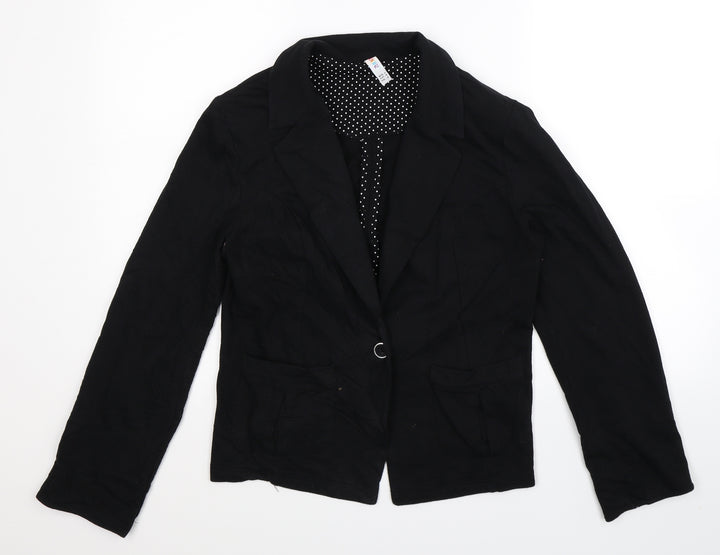 Denim Co Womens Black Jacket Blazer Size 12
