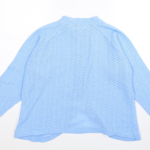 Preworn Womens Blue  Knit Cardigan Jumper One Size