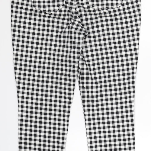 Denim Co Womens Multicoloured Check  Trousers  Size 14 L26 in