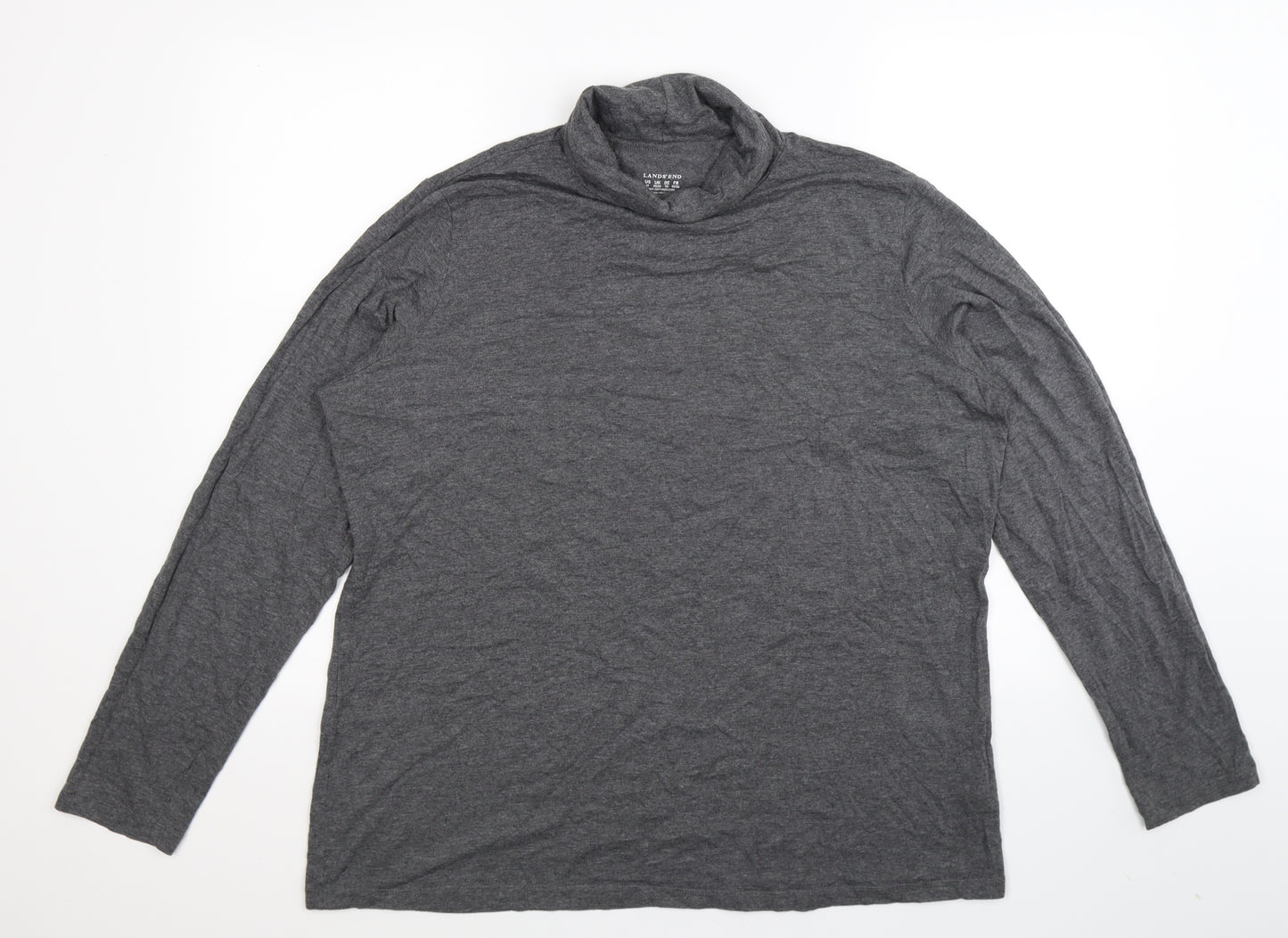 Lands' End Womens Grey   Basic T-Shirt Size 22