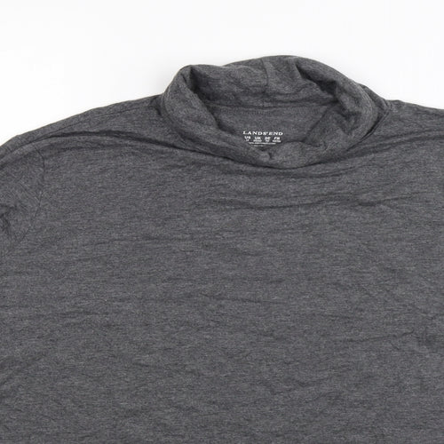 Lands' End Womens Grey   Basic T-Shirt Size 22