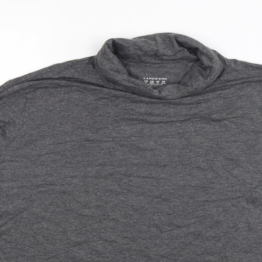 Lands' End Womens Grey   Basic T-Shirt Size 22
