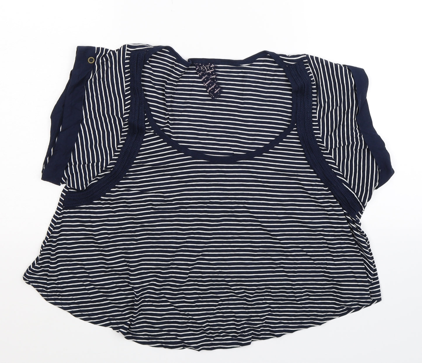 NEXT Womens Blue Striped  Basic T-Shirt Size 12